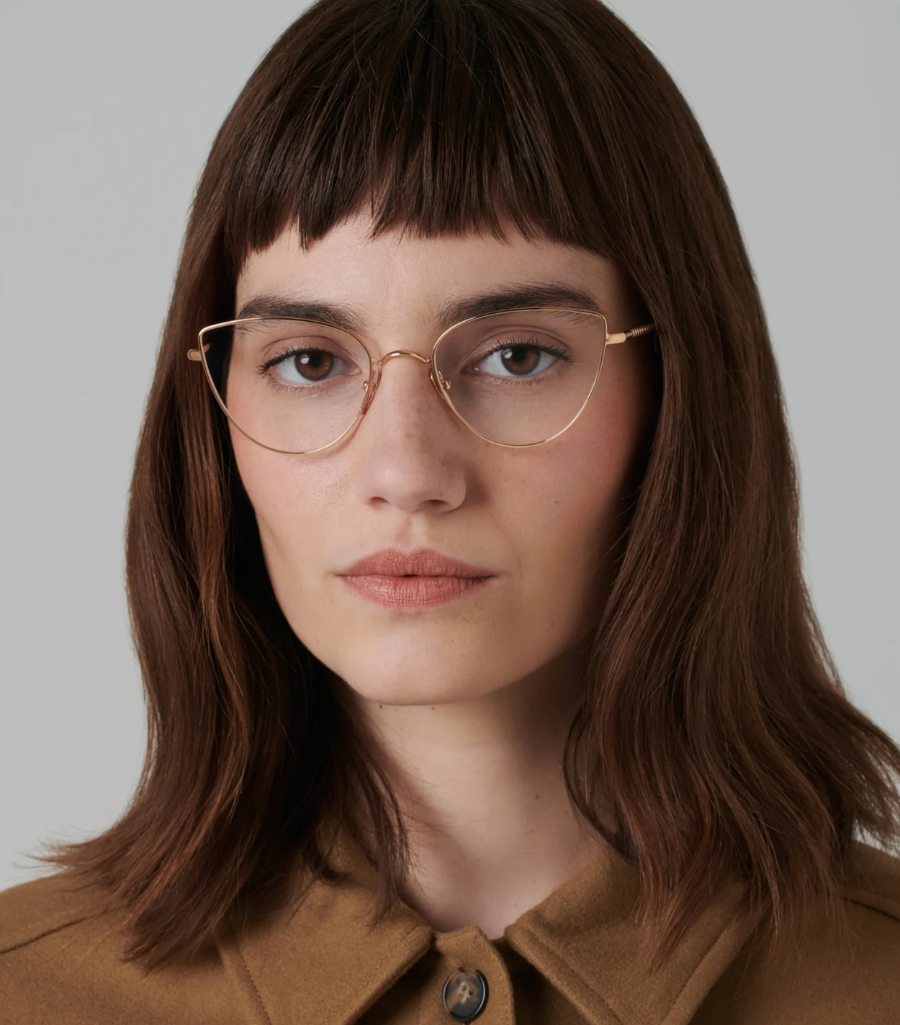 Auber White Gold Optical Frame by Ahlem